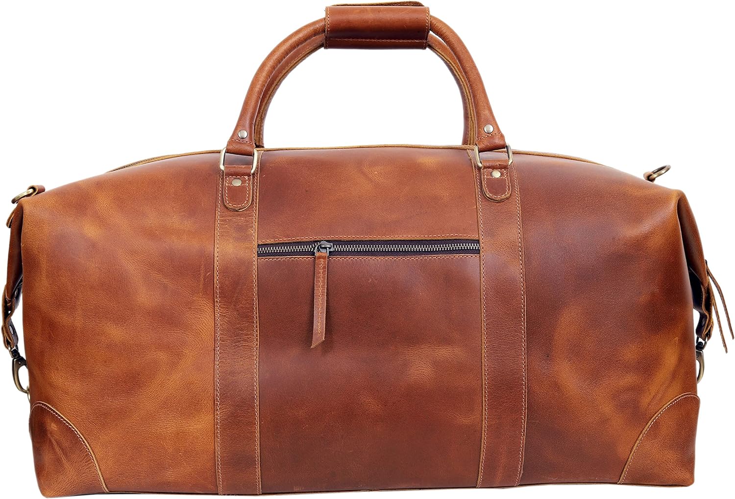 Sedona Leather Travel Duffel Bag - Tan