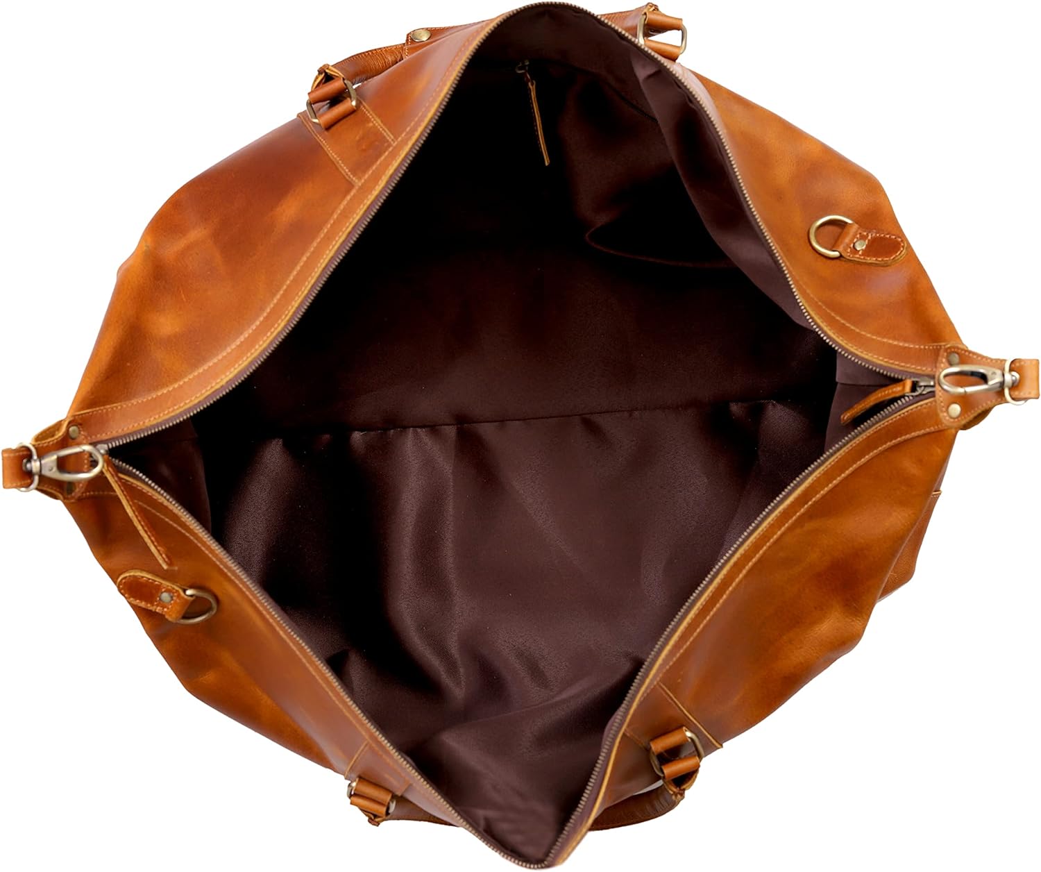 Sedona Leather Travel Duffel Bag - Tan