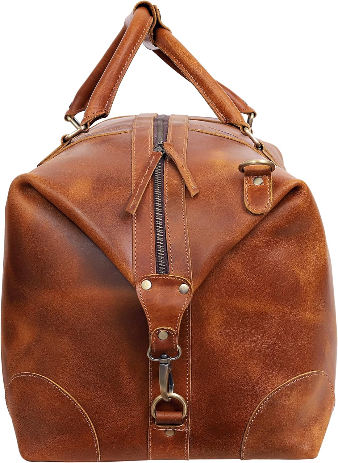 Sedona Leather Travel Duffel Bag - Tan