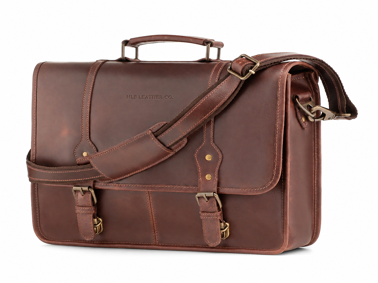 Full-Grain Buffalo Leather Messenger Bag