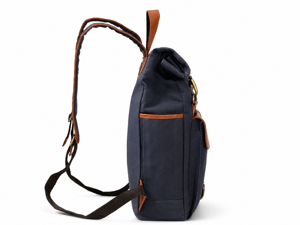 Canvas & Full-Grain Buffalo Leather Adventure Backpack
