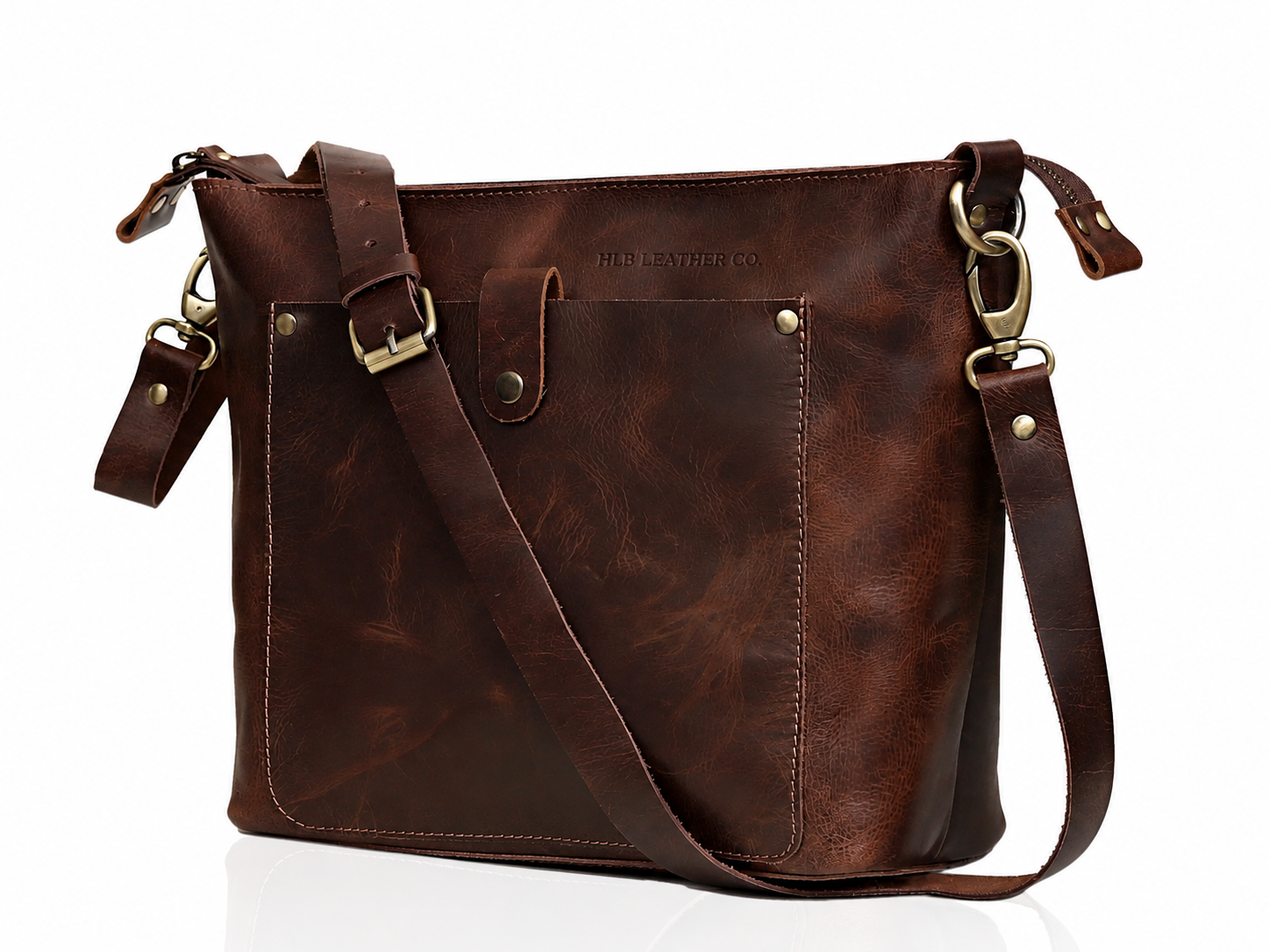 Phoenix Buffalo Leather Tote - Brown
