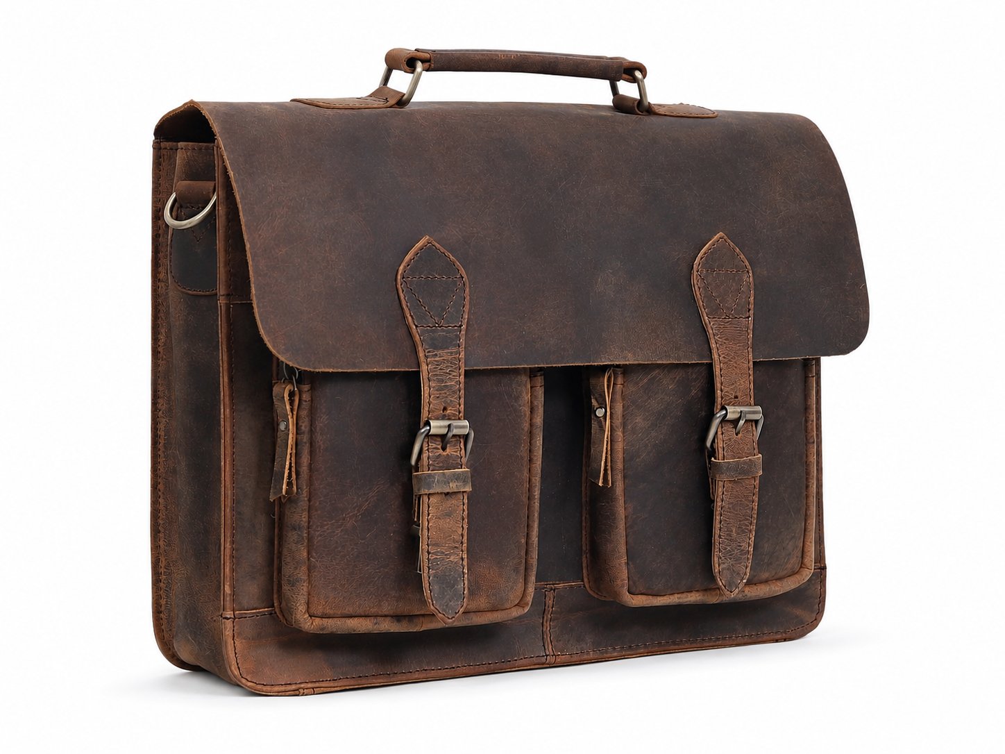 Premium Buffalo Leather Messenger Bag for Men