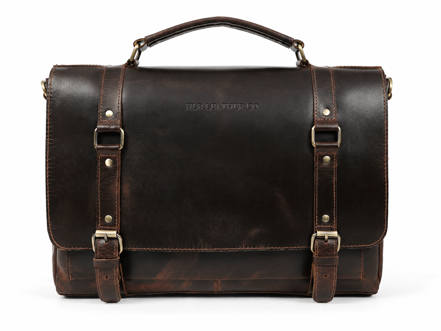 Full-Grain Buffalo Leather Messenger Bag