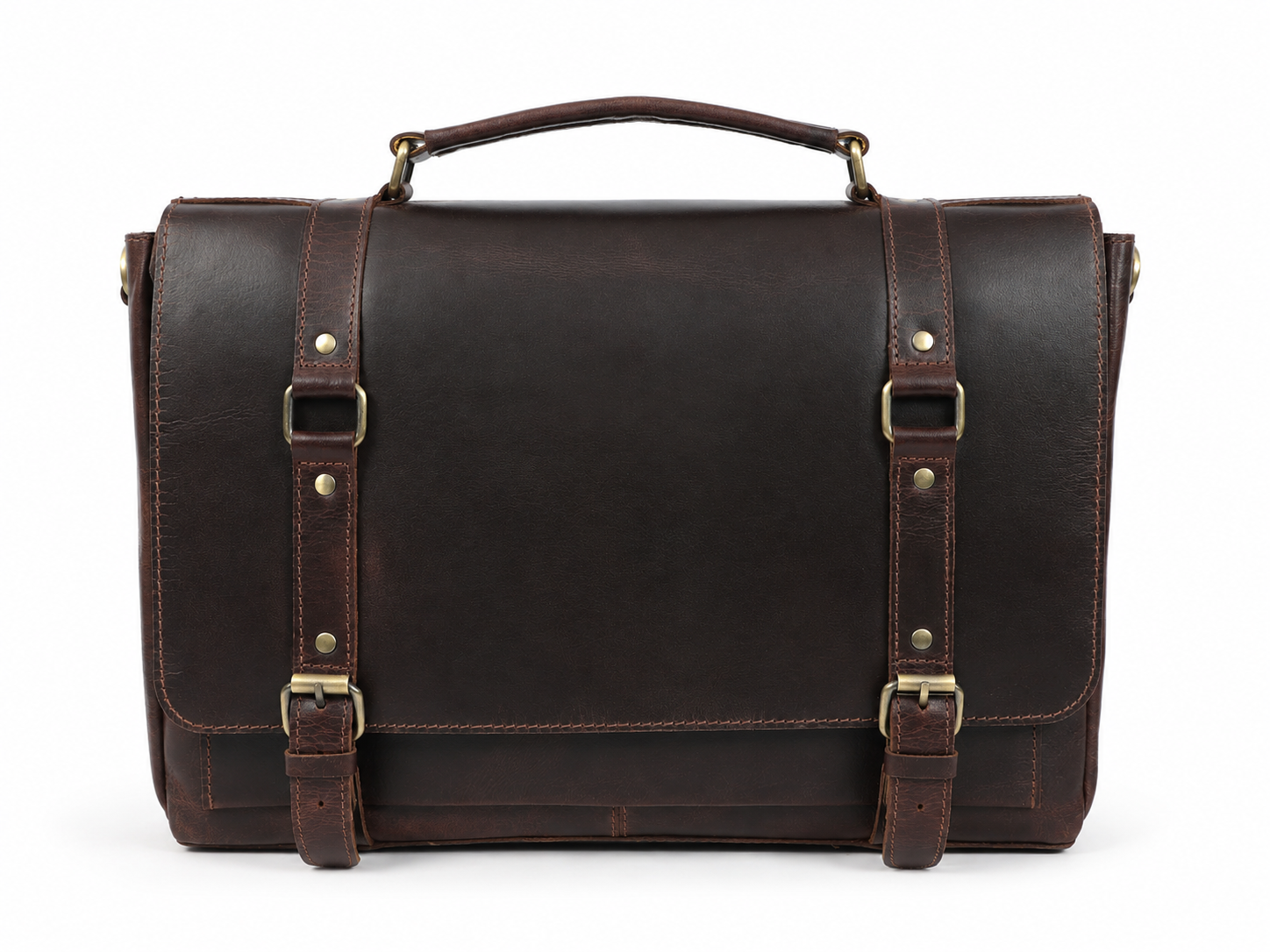 Full-Grain Buffalo Leather Messenger Bag