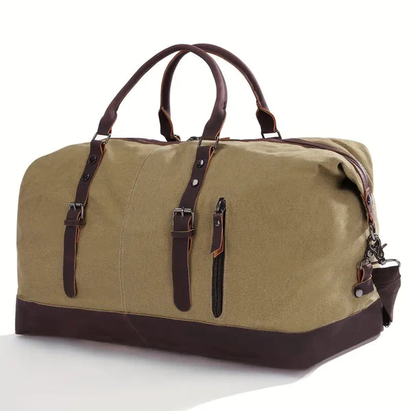 Heritage Rover Leather & Canvas Weekender