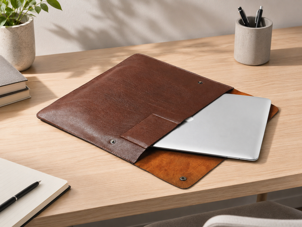 Cognac Brown iPad/Laptop Sleeve 14 Inch