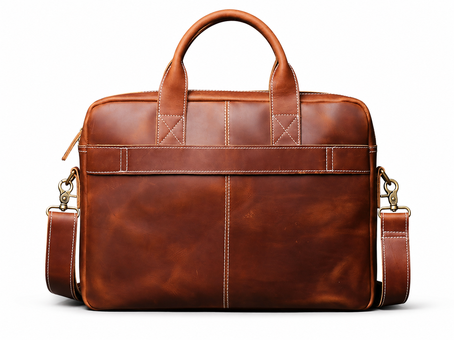 Handmade Full-Grain Leather Laptop Work Briefcase