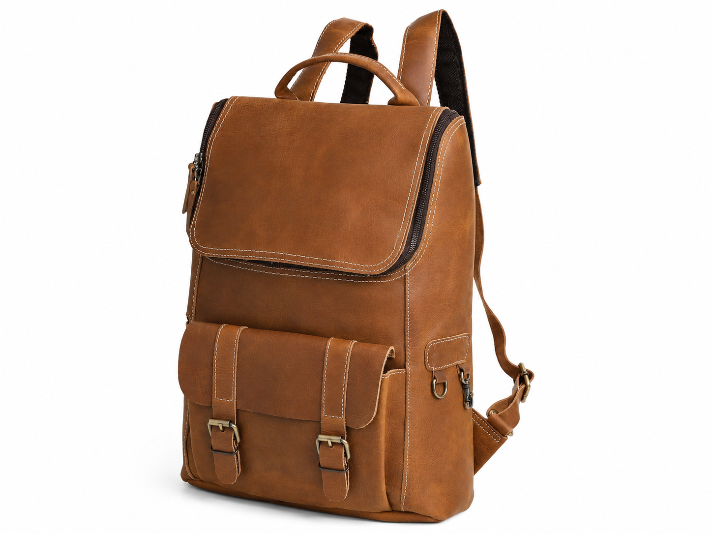 DLC Buffalo Leather Backpack - Tan