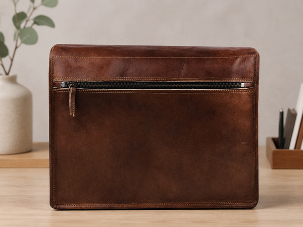 Ridge Men's Leather Messenger Bag – Classic Work & Everyday Satchel