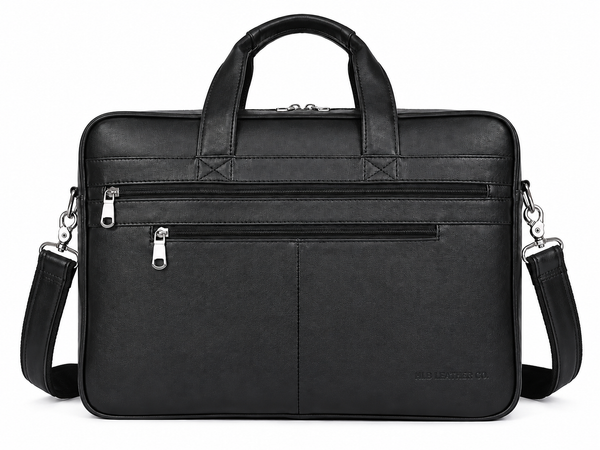 Full-Grain Leather 17-Inch Laptop Briefcase