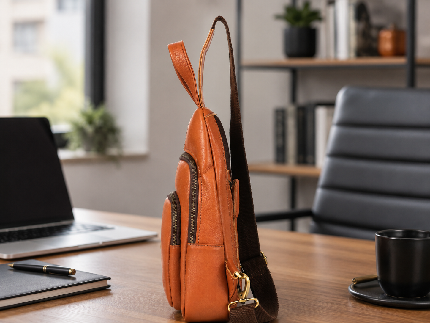 Terran Buffalo Leather Sling Bag