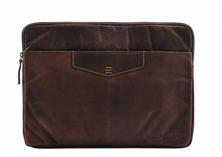 Washington Brown A4 Leather Portfolio Case – Vintage Buffalo Document Clutch