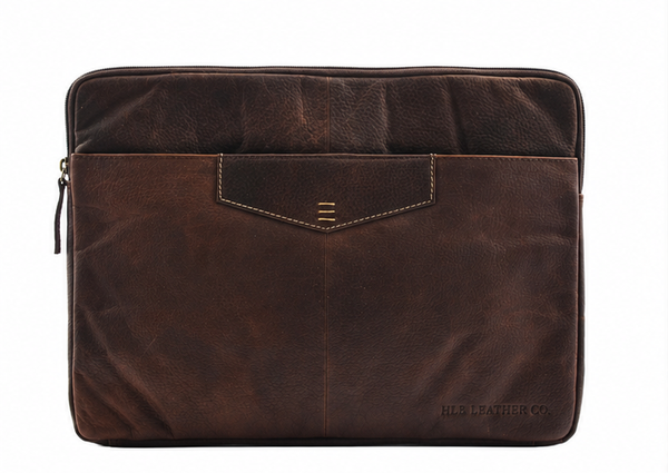 Washington Brown A4 Leather Portfolio Case – Vintage Buffalo Document Clutch