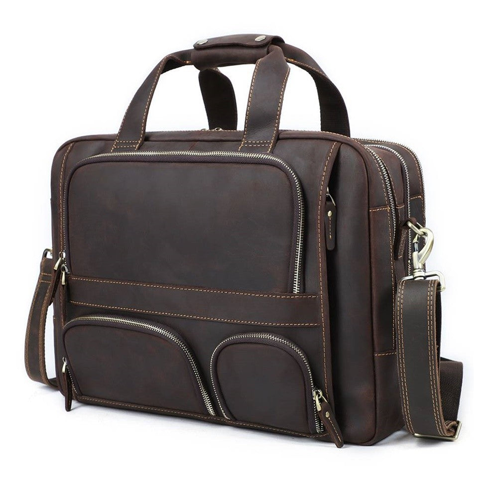 Business Travel Leather Briefcase