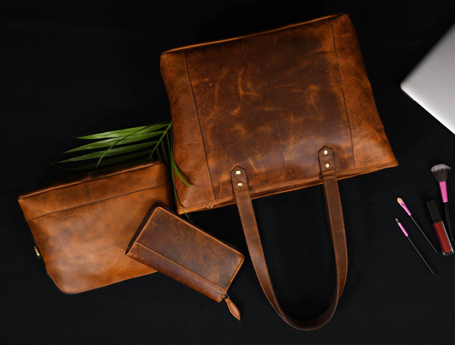 Mieres Travel Tote Bag Combo – Caramel Brown