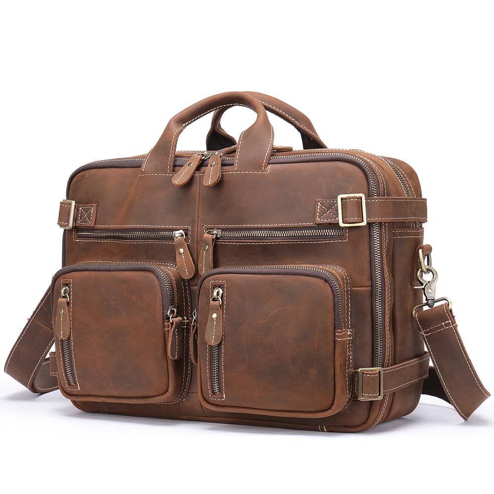 Leather Convertible Backpack Briefcase