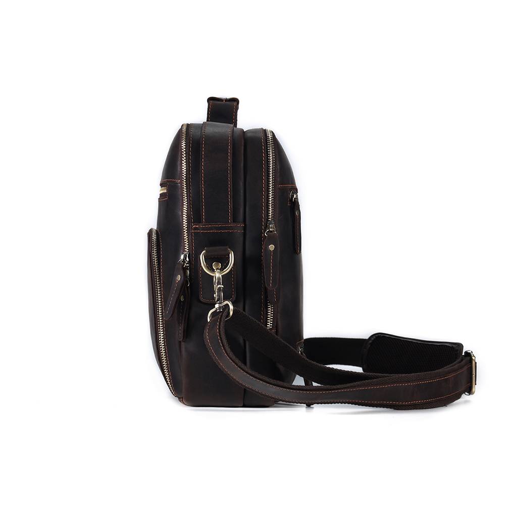 Leather Briefcase Business Travel Messenger Bags
