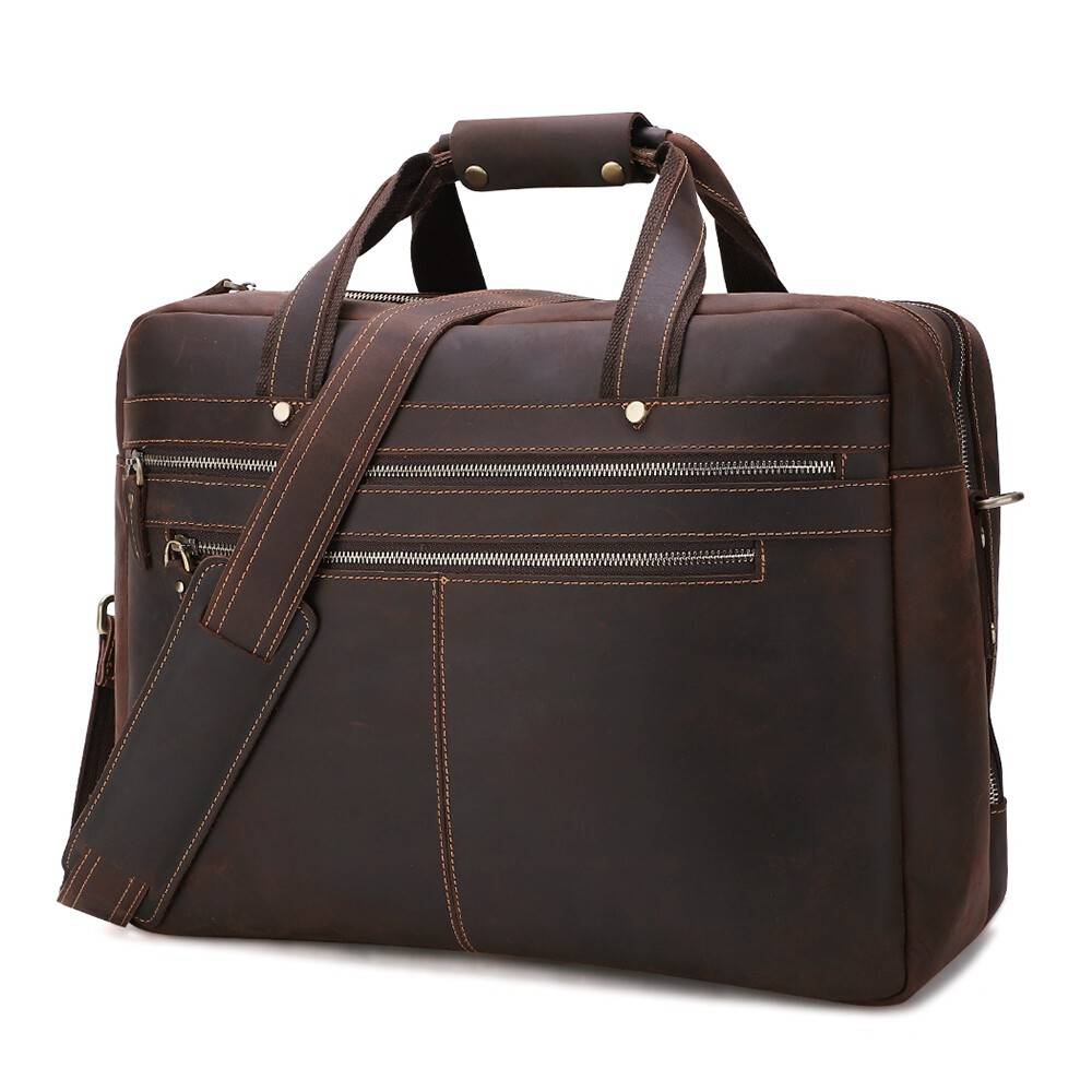 Handcrafted Leather Briefcase Laptop Bag