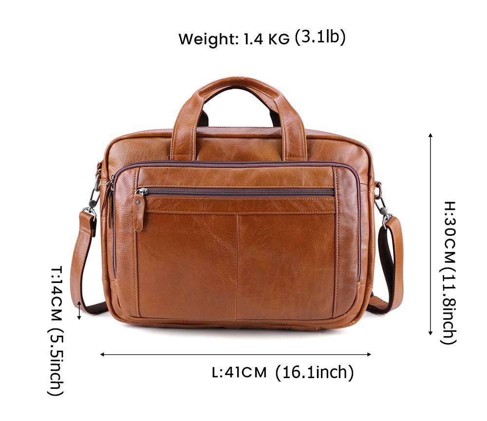 Everyday Leather Briefcase Laptop Bag