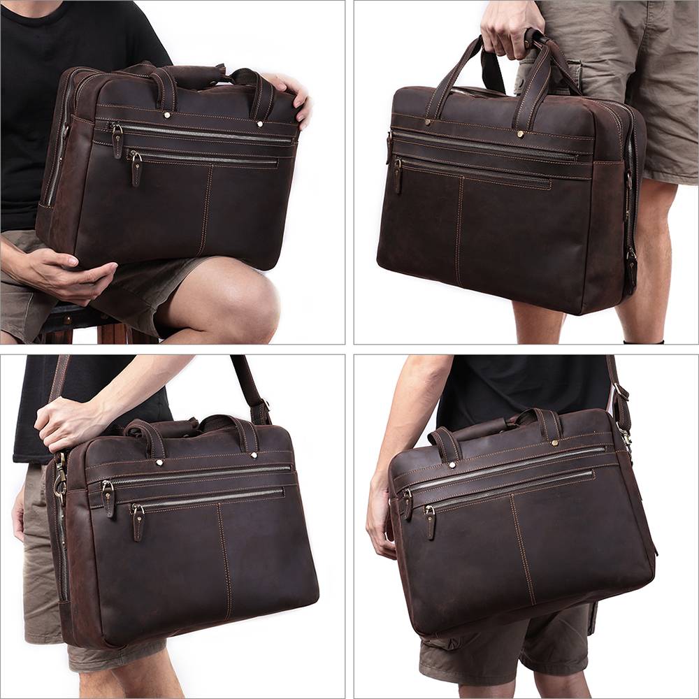 Handcrafted Leather Briefcase Laptop Bag