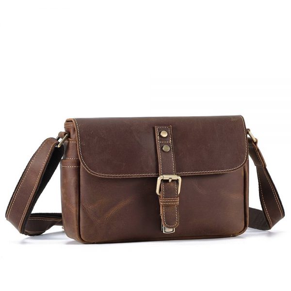 Vintage Pure Leather Small Crossbody Bag Purse