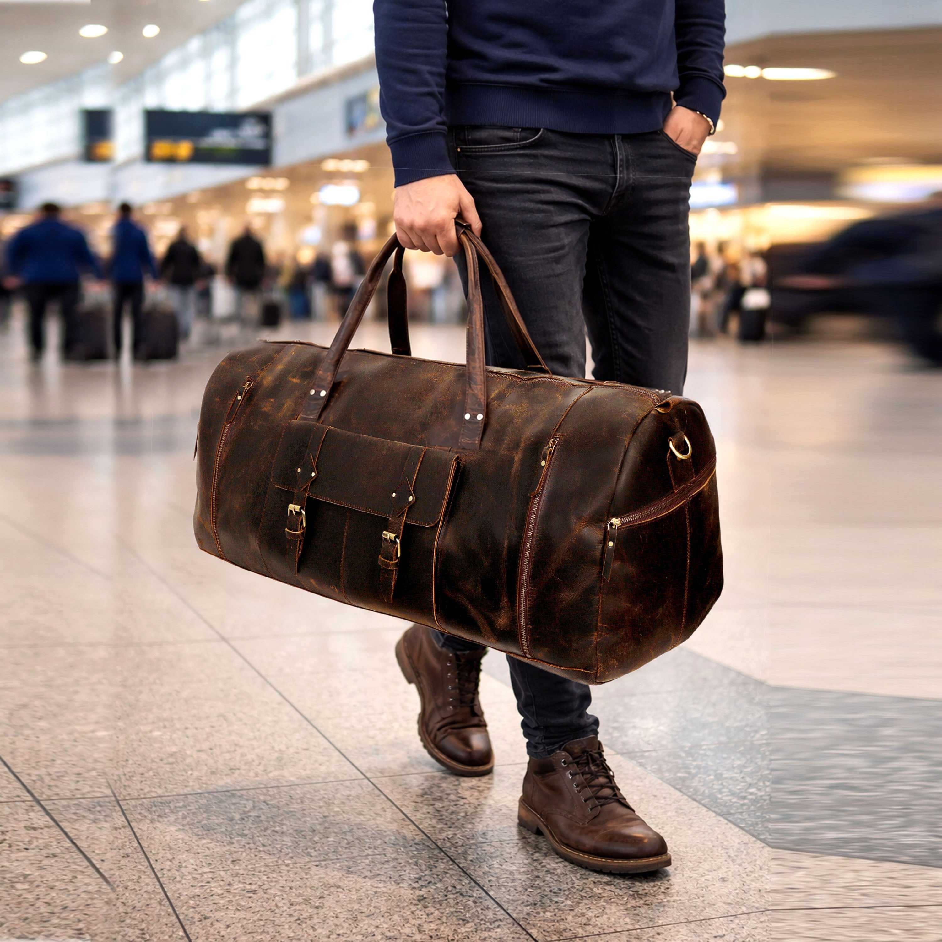 The Endre Weekender | Vintage Leather Duffle Bag