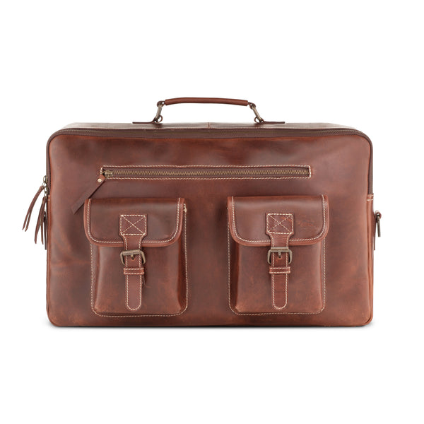 Full-Grain Buffalo Leather Briefcase
