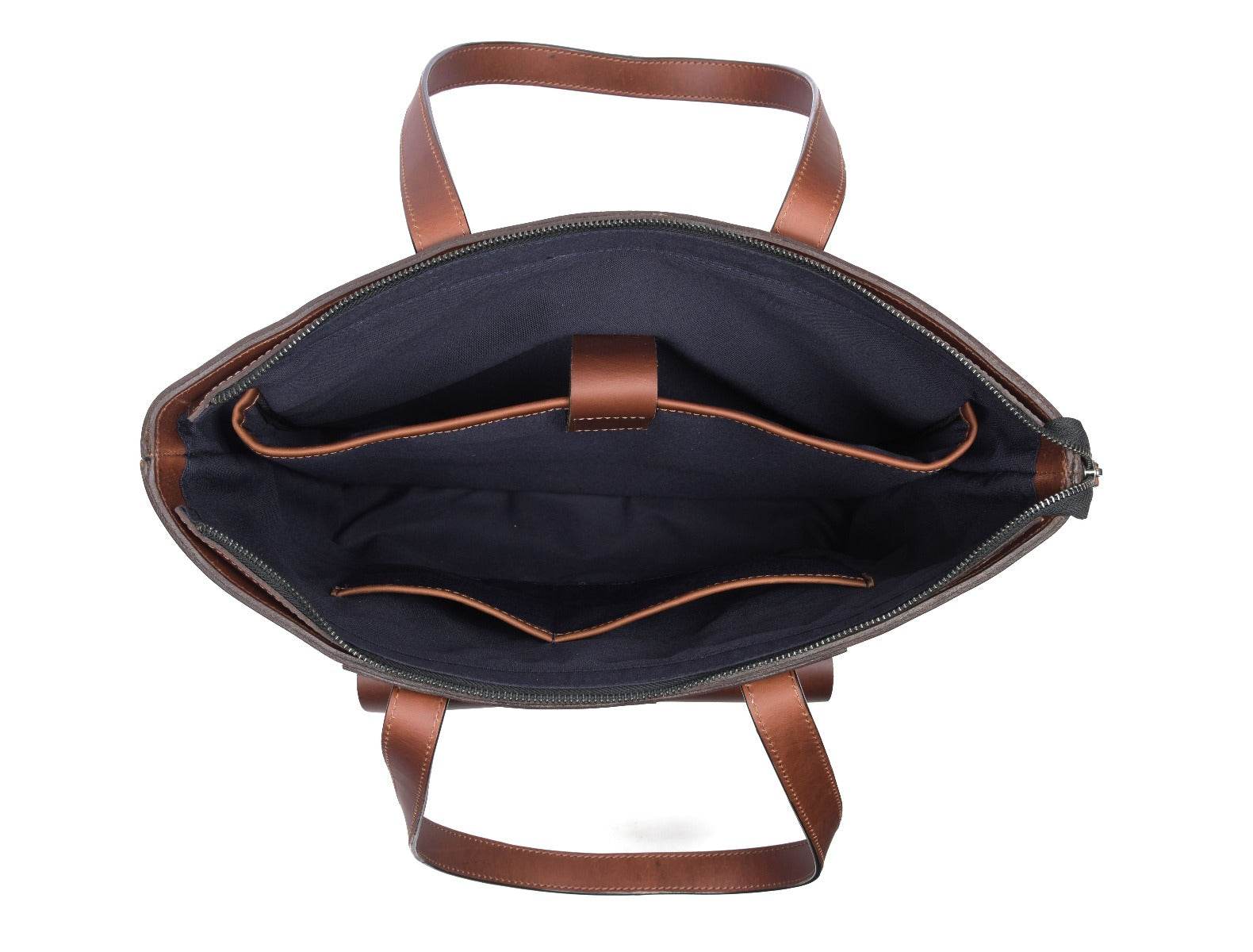 Velour Leather Tote Bag