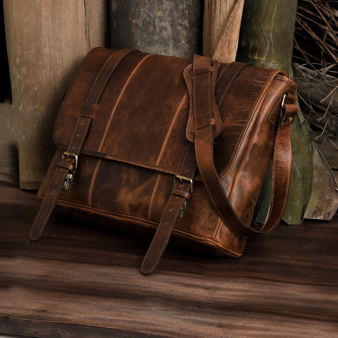 Premium Buffalo Leather Messenger Bag