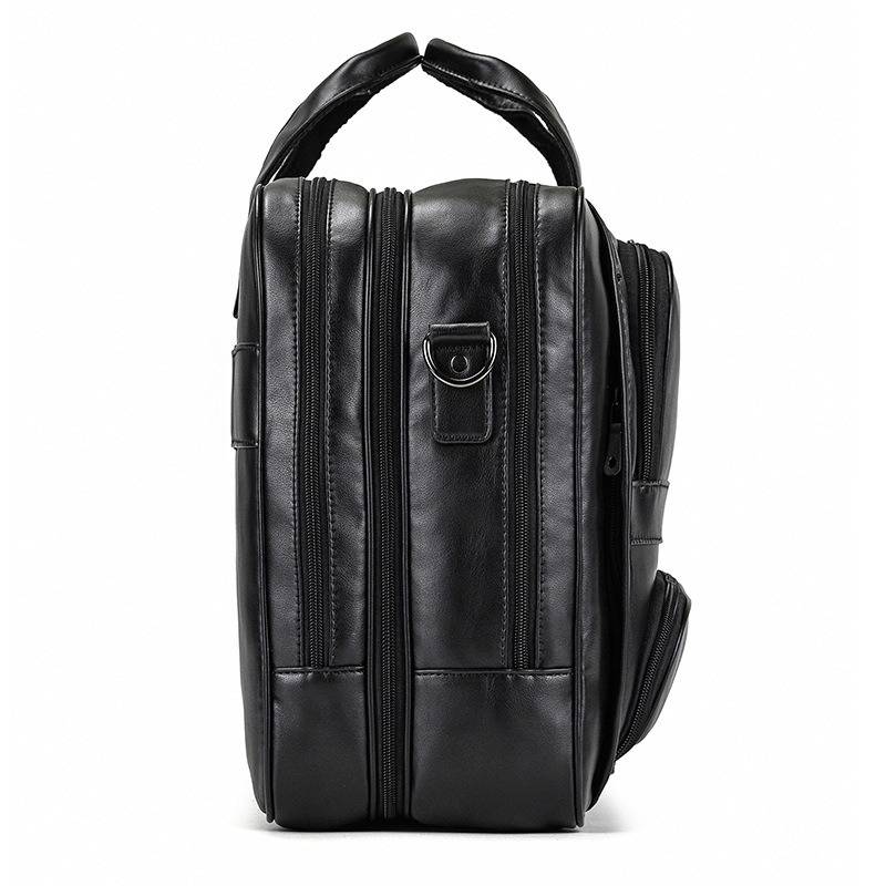 Large Capacity Leather 17" Laptop Work Bag Briefcase