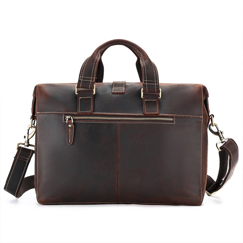 Leather Briefcase Flight Bag