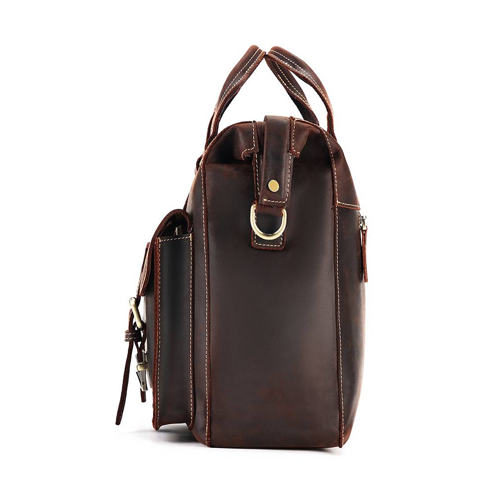 Leather Briefcase Flight Bag
