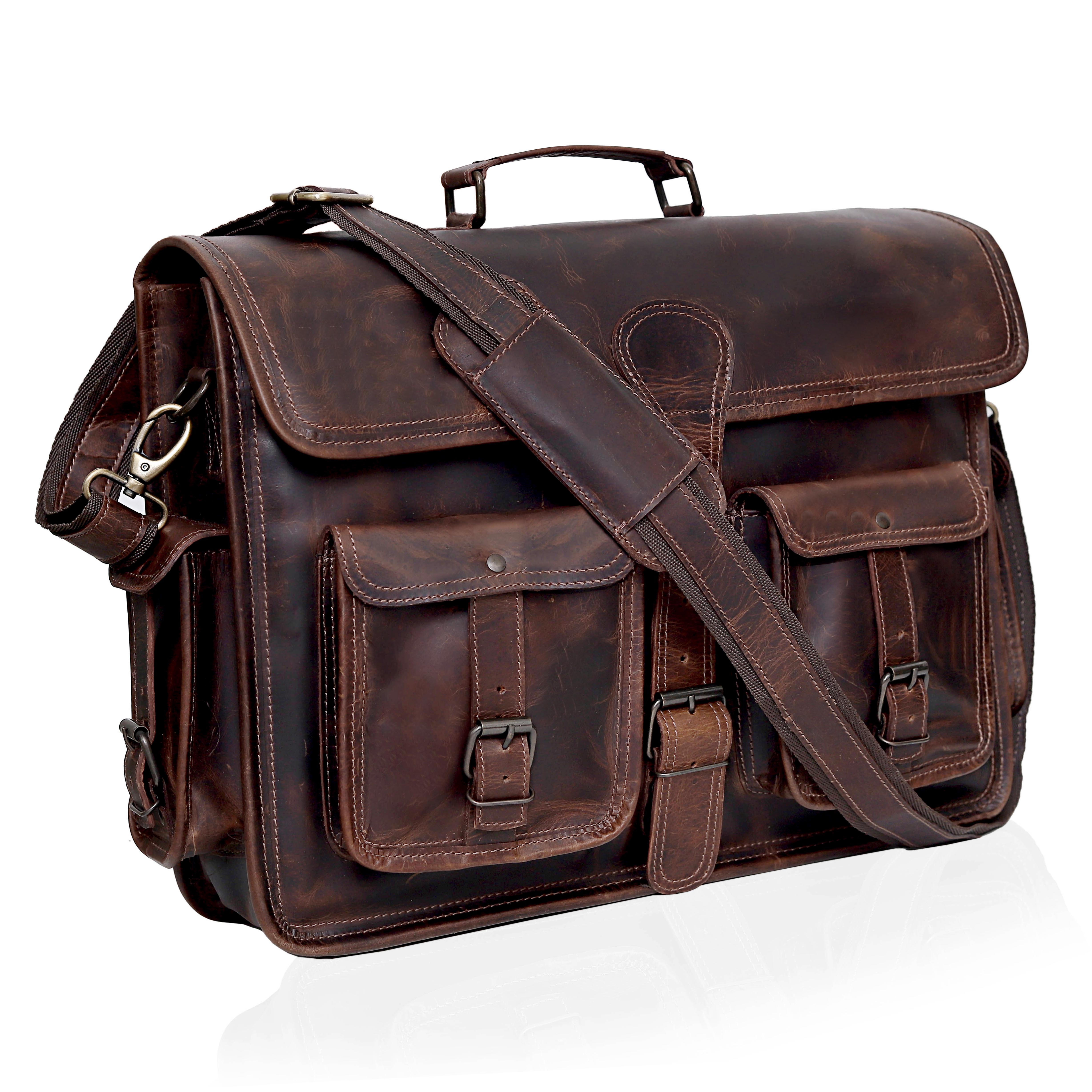 Full-Grain Leather Pilot Messenger Bag