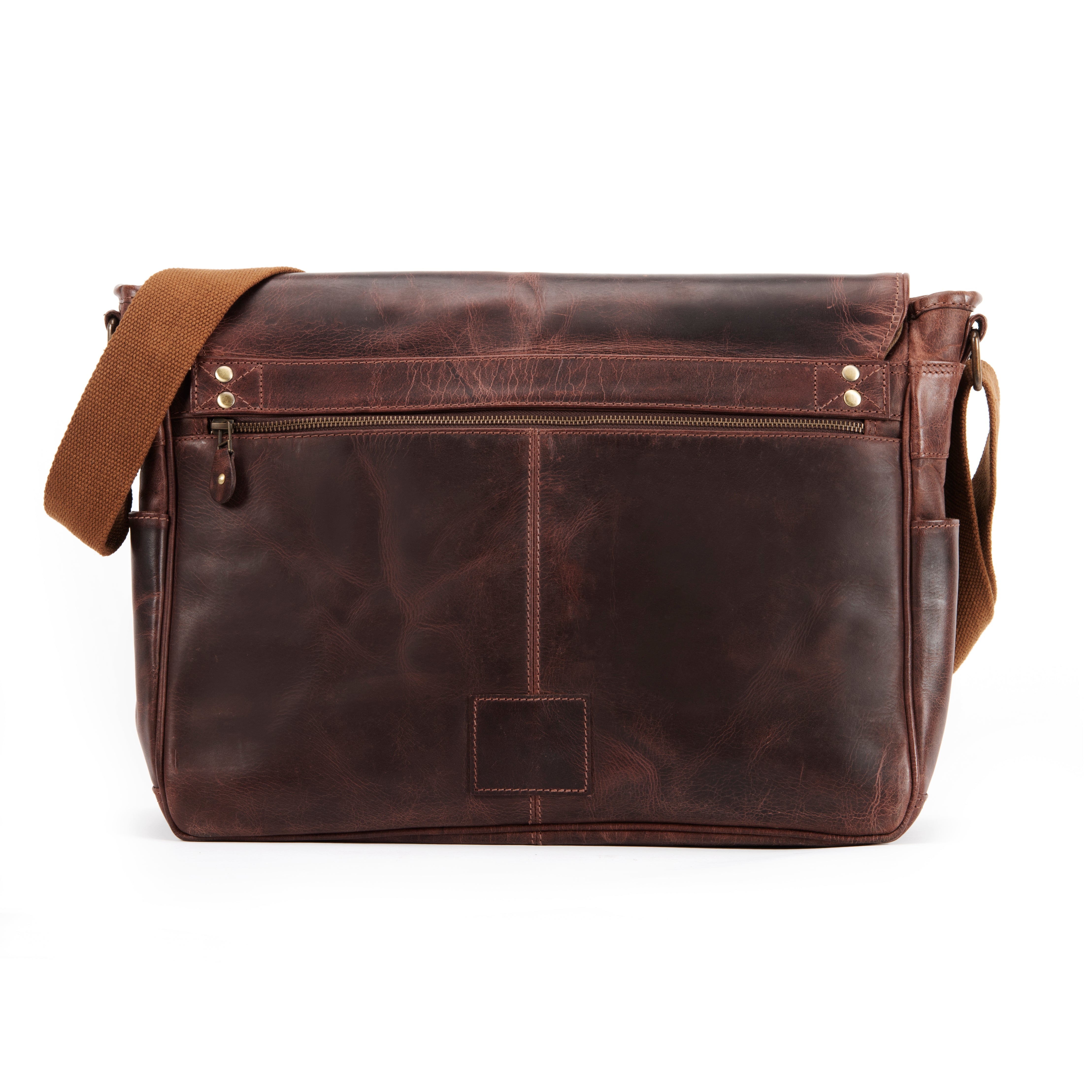 Full-Grain Buffalo Leather Messenger Bag for Men