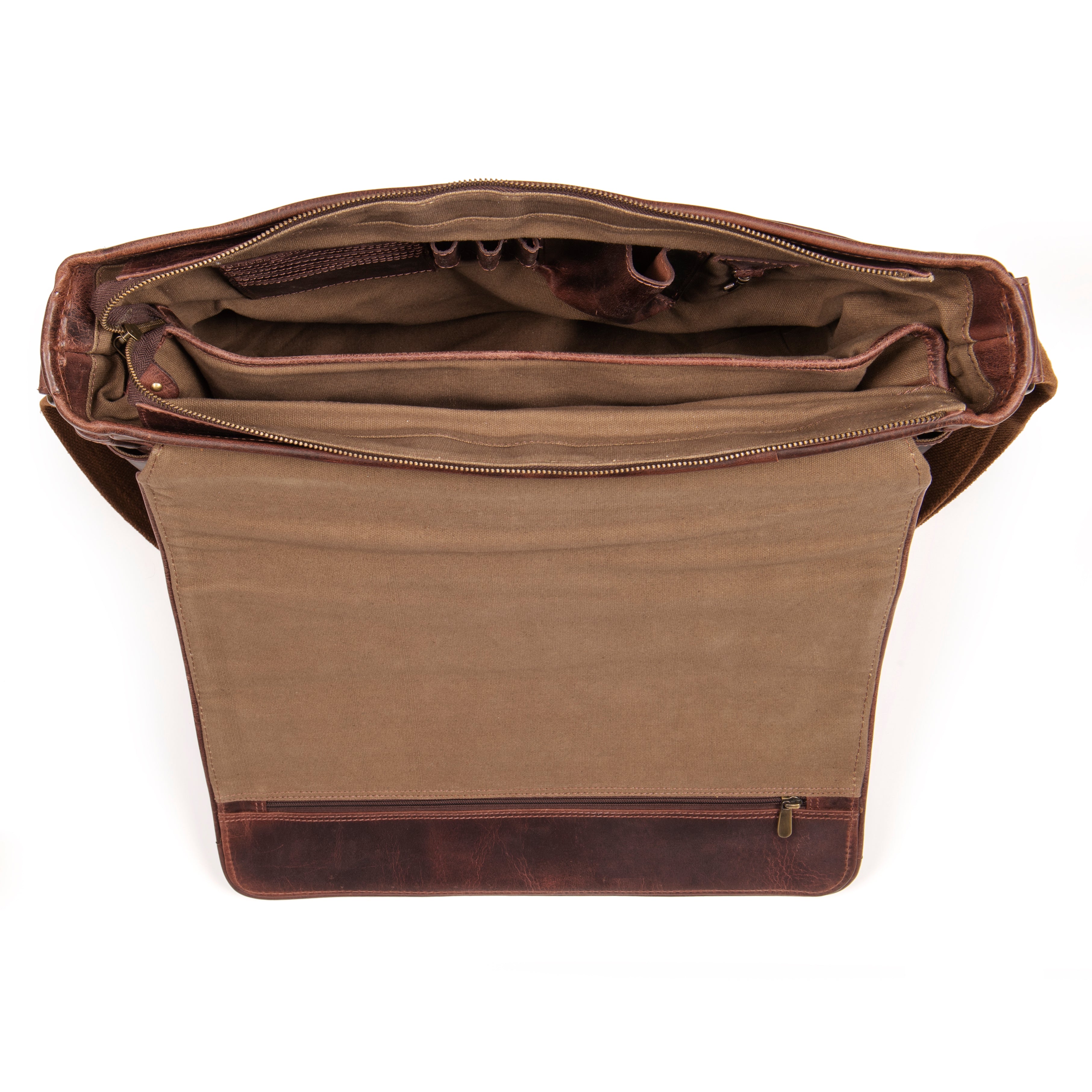 Full-Grain Buffalo Leather Messenger Bag for Men