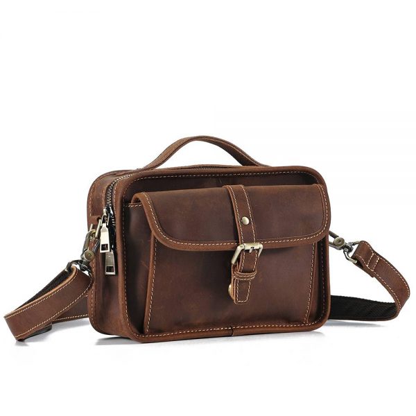 Vintage Leather Crossbody Shoulder Bag Small Satchel Bags