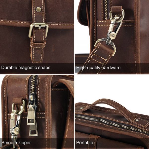 Vintage Leather Crossbody Shoulder Bag Small Satchel Bags
