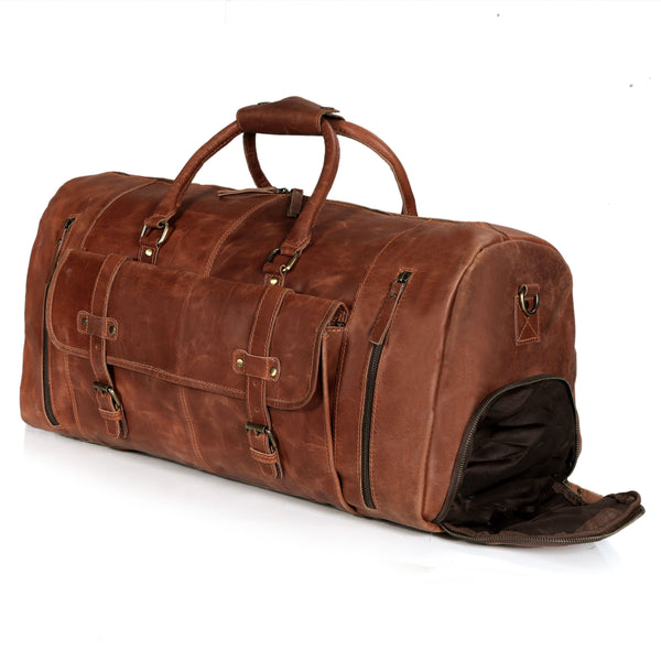 Henry Leather Shoe Duffle Bag for Men – Tan