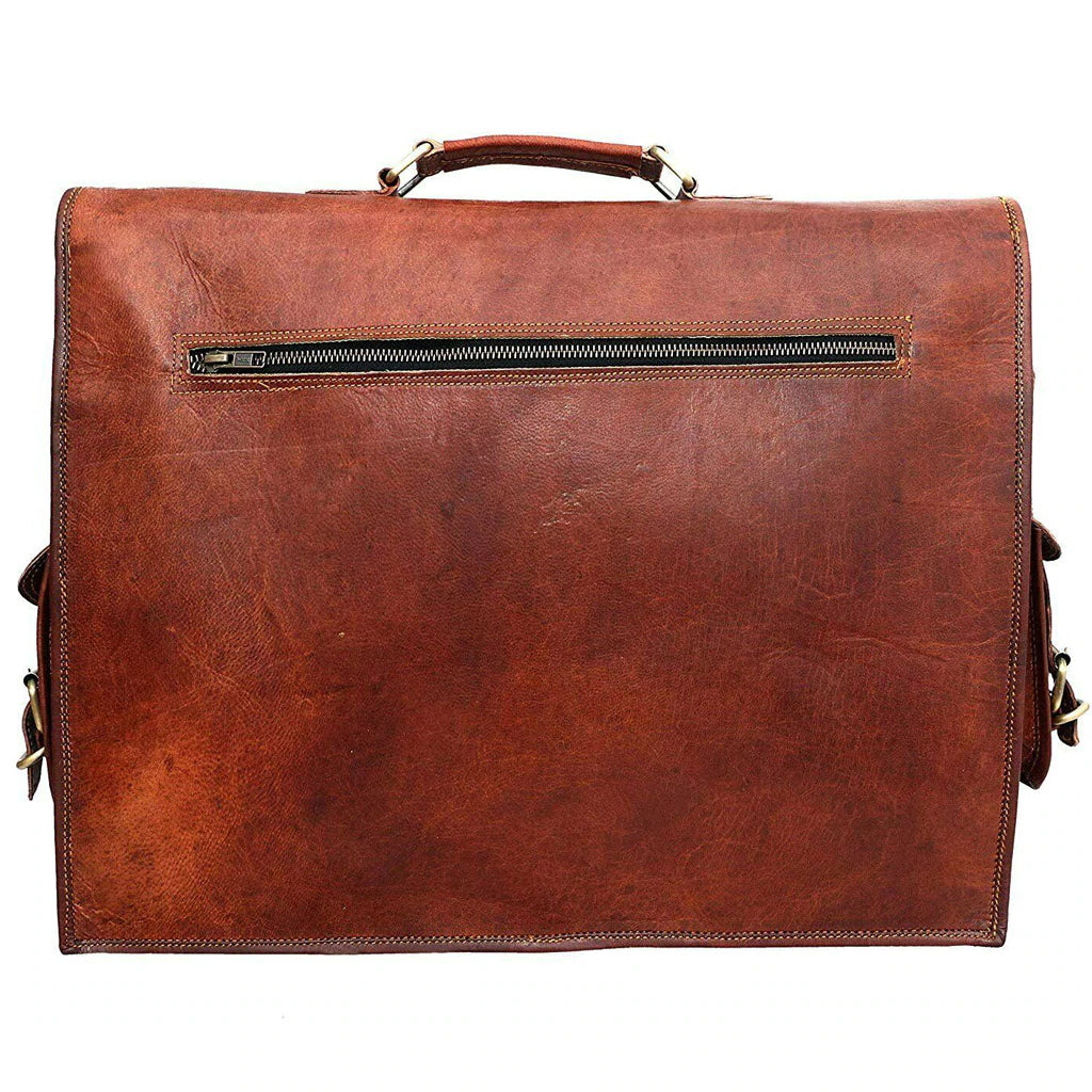 Vintage Handmade Leather Briefcase