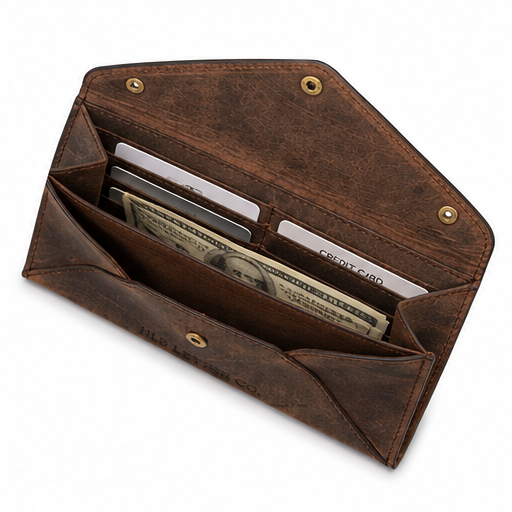 Corda Full-Grain Leather Wallet – Compact Card, Coin & Cash Organizer