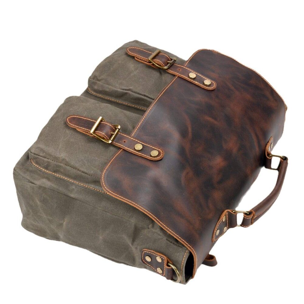 Vintage Canvas Leather Messenger Bag for Men